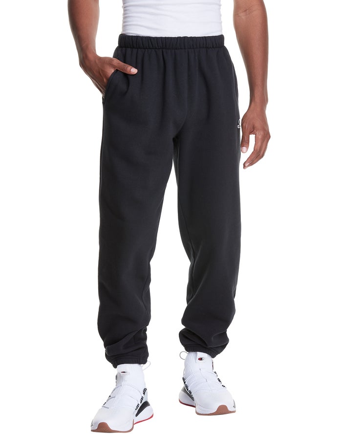 Pantalones Champion Hombre - Classic Fleece Embroidered Logo ( Negras ) 5842319-KC